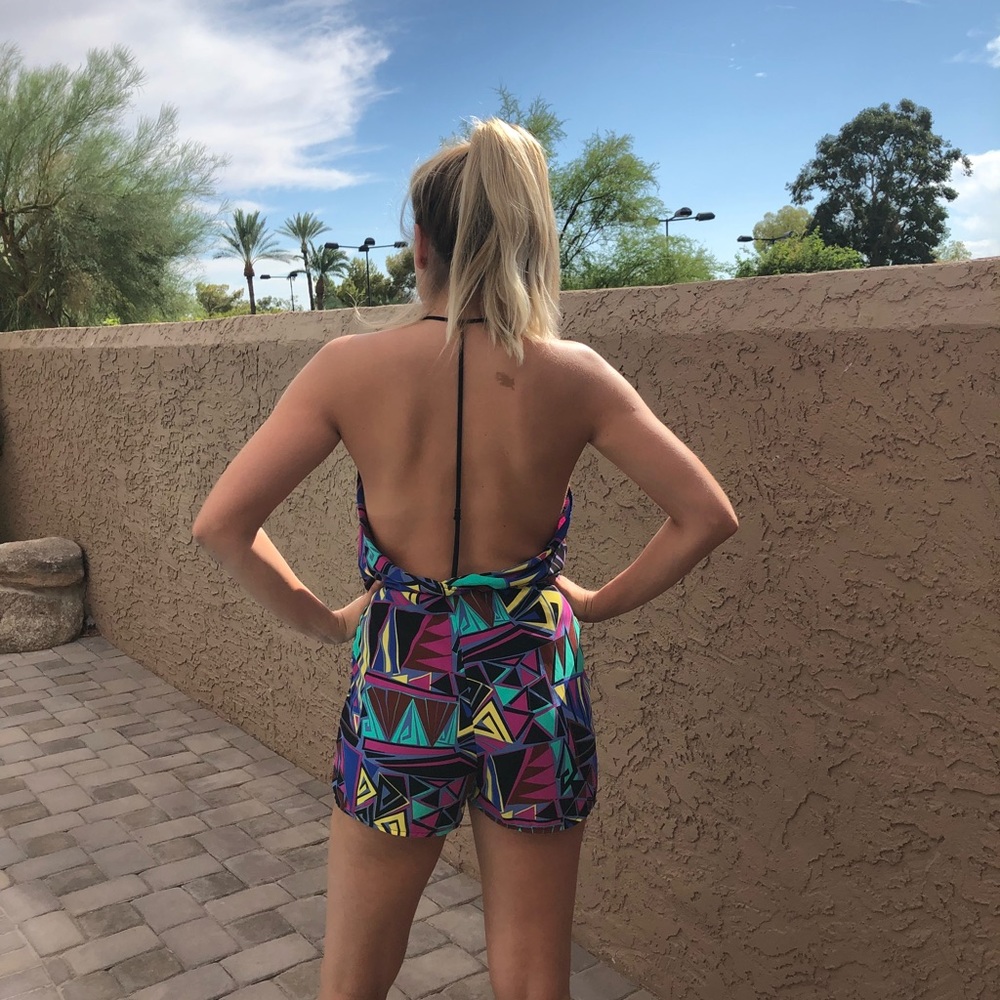 Geometric Patterned Romper, Small Size - image 2